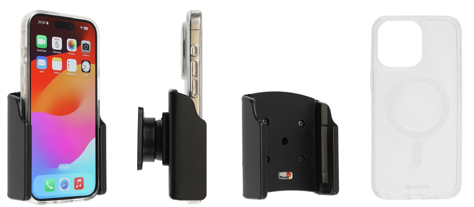 Brodit holder Apple iPhone 15 Pro with Magnetic case