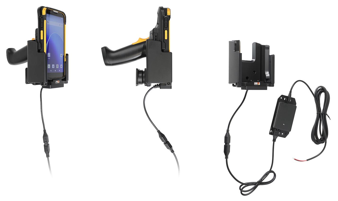 Brodit holder fixed install. CipherLab RS38 with boot/pistol