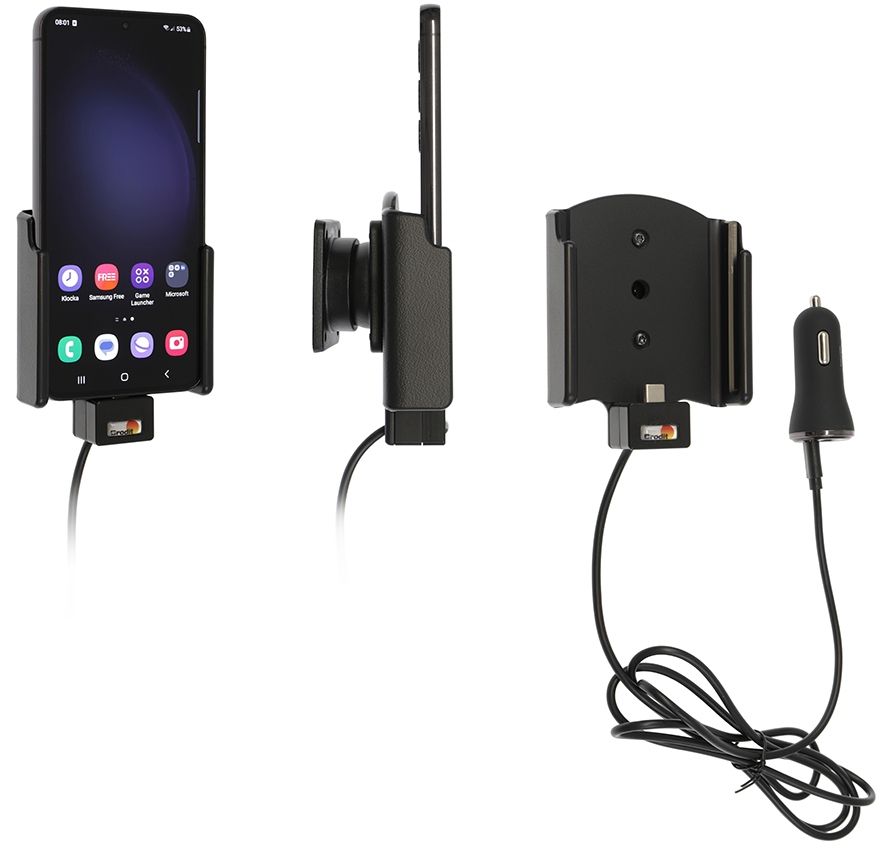 Brodit Active holder Samsung Galaxy S23 USB cig.plug