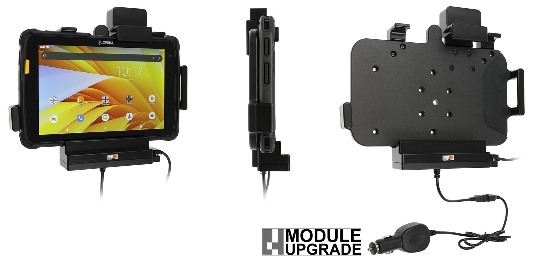 Brodit holder with cable+stud Zebra ET40/ET45 8"