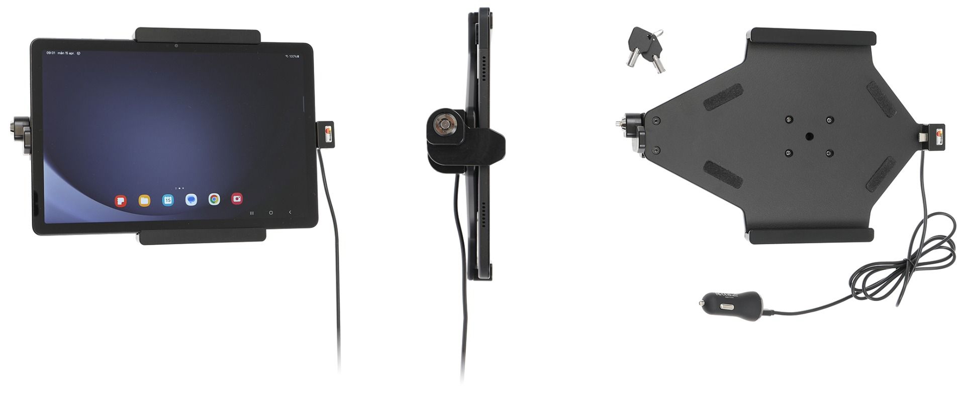 Brodit AH Samsung Tab A9+/A11+ 11" USB cig.plug lock